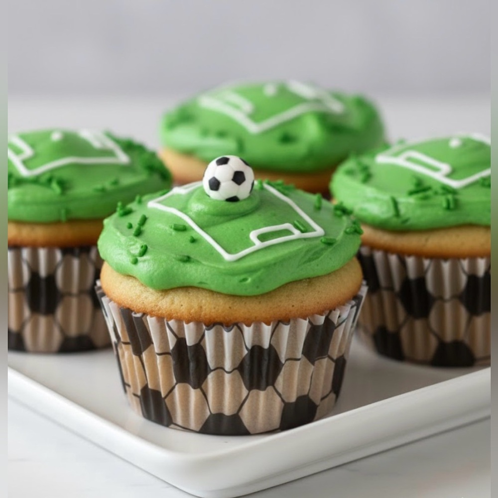 150~Cake Mate SPORTS Cupcake Liners Soccer  3 X 50ct In Total 150 Liners